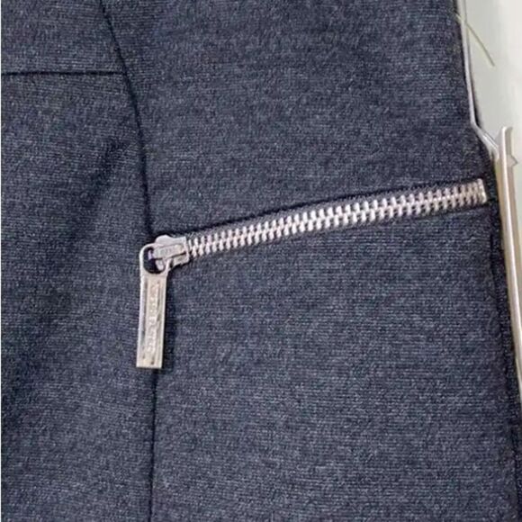 Michael Michael Kors dark gray Derby pencil skirt zipper pockets Size 4 - Picture 4 of 11
